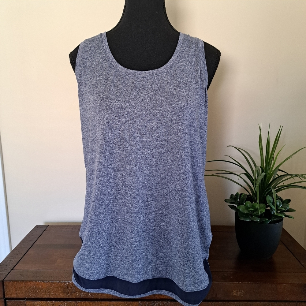 Head Activewear Tank Top Women's Size Large Heathered Blue Racer Back Sporty